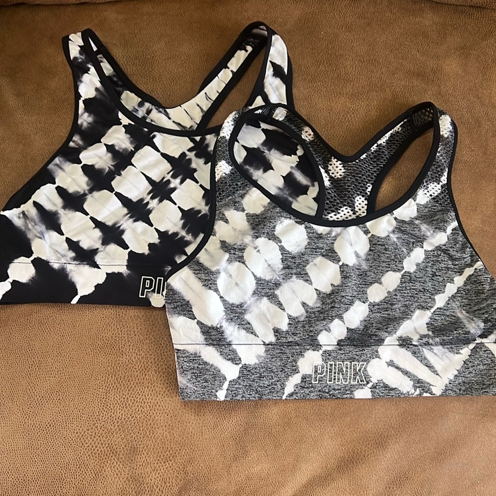 Barely worn PINK  sports bras!